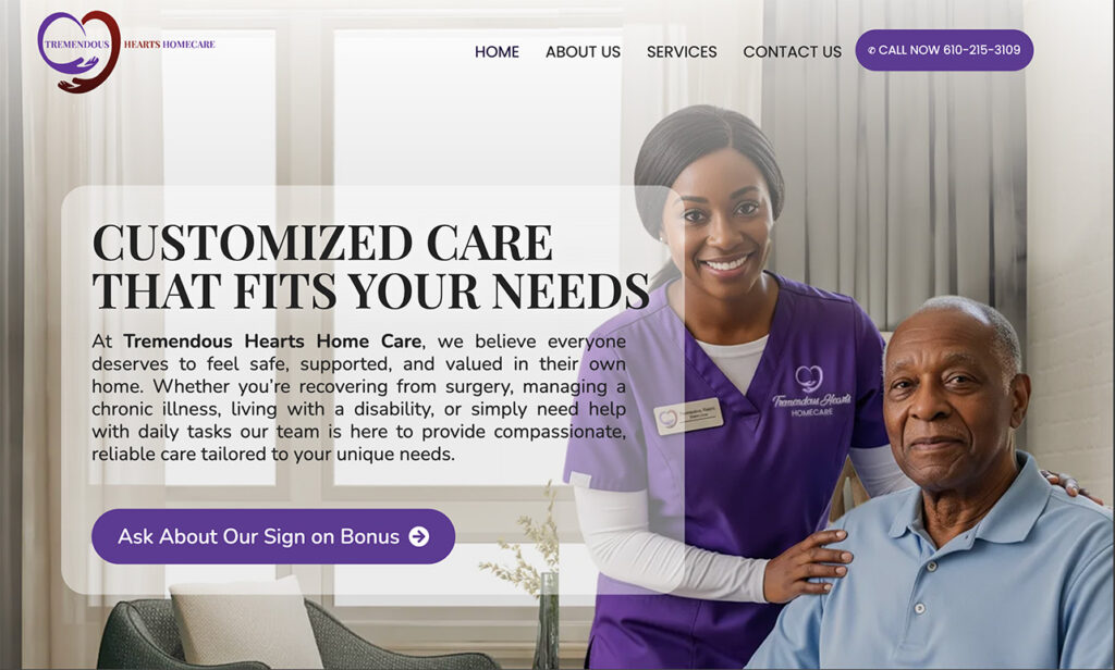 Tremendous Hearts Homecare – Web Platform